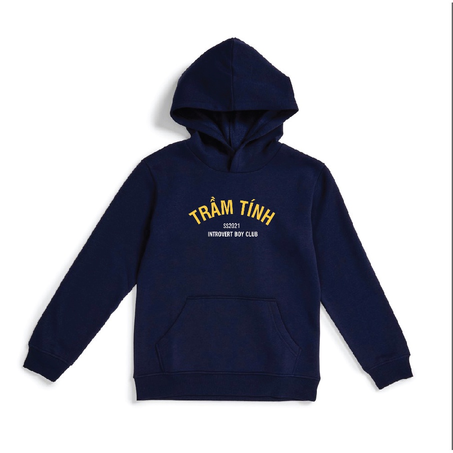 Áo Hoodie Xanh than nỉ bông dày mịn, áo nỉ nam nữ dáng unisex