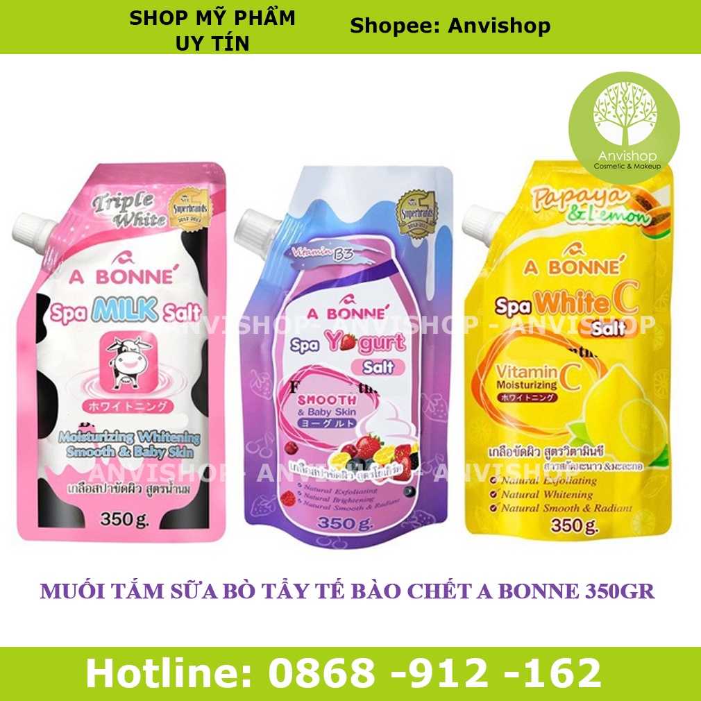 Muối tắm sữa bò tẩy tế bào chết A Bonne Spa Milk Salt 350g Thái Lan