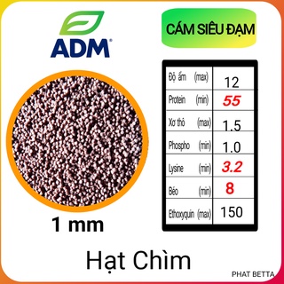 3 ký. đạm 55%.cám siêu đạm hạt chìm.thức ăn cho cá