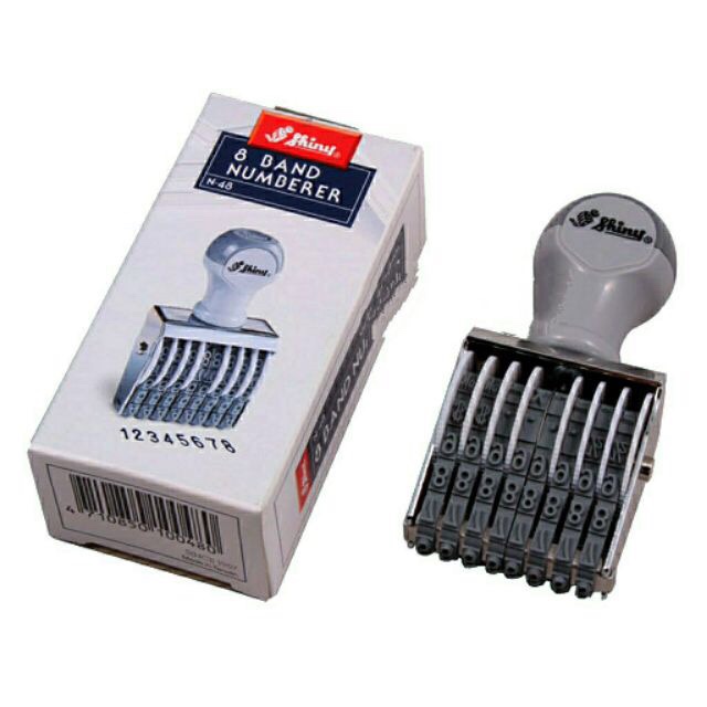 COMBO DẤU SỐ XOAY TAY CHẤM MỰC NGOÀI N38,N48,N58 /Bộ sản phẩm bao gồm dấu và tampon trắng