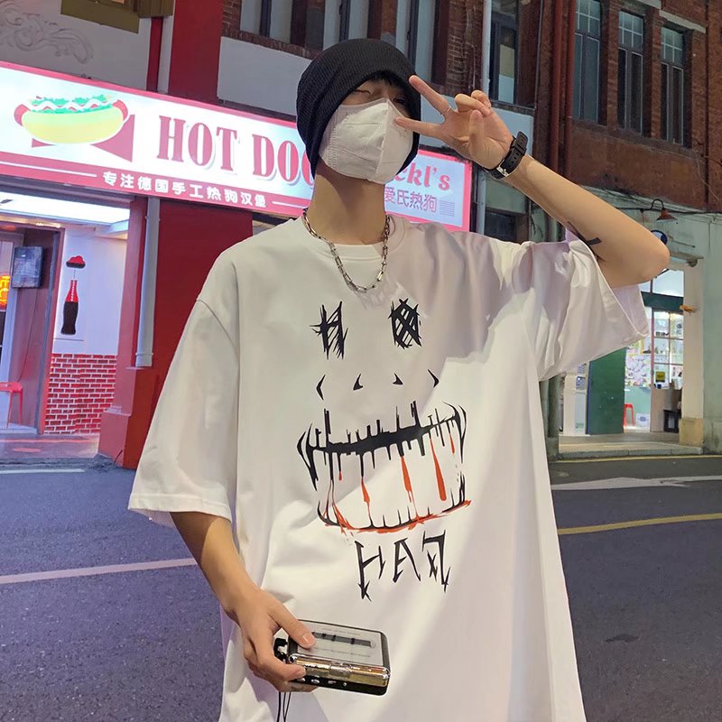 Áo Thun Tay Ngắn Dáng Rộng In Chữ Thoải Mái Thời Trang Mùa Hè Cho Nam Và Nữ Size M-8XL