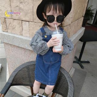 Đầm yếm denim cho bé gái