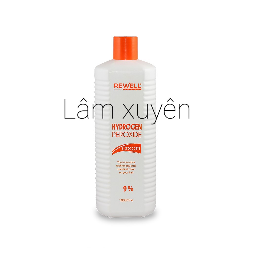 Oxy trợ nhuộm cao cấp không rát Rewell 1000ml 6%(20 vol) 9%(30 vol) 12%(40 vol)  FREESHIP  hỗ trợ nhuộm ,bảo vệ tóc