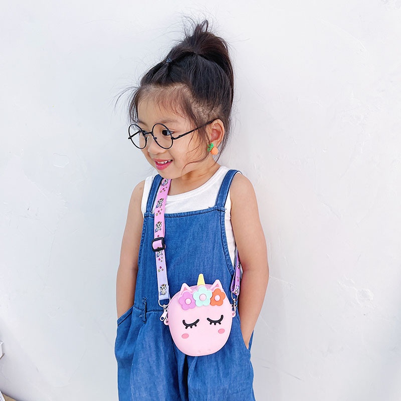 Túi đeo cho bé túi kỳ lân, túi đồ chơi mini, đồ chơi trẻ em cầm tay siêu xinh thời thượng K8501