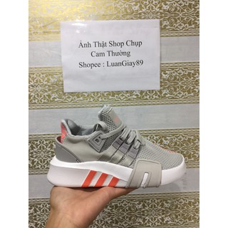 Giầy thể thao EQT xám vạch kẻ cam hồng