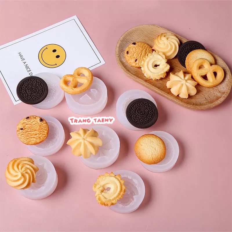 Khuôn silicon tạo hình bánh quy Danisa Oreo