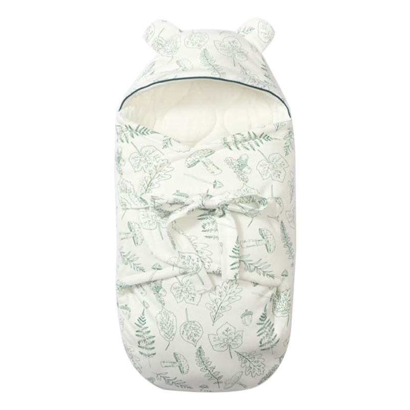 Túi Ngủ Dạng Bao Thư Bằng Cotton Có Mũ Trùm Giữ Ấm Mùa Thu Đông Cho Bé Sơ Sinh