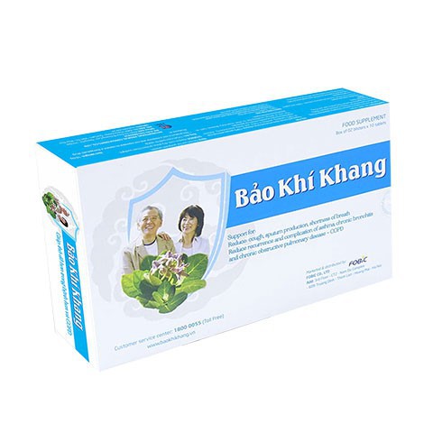 Bảo Khí Khang-Hỗ trợ Giảm Đờm, Ho, Khó thở; Hỗ trợ Giảm tái phát: Hen suyễn, Viêm phế quản mạn, COPD