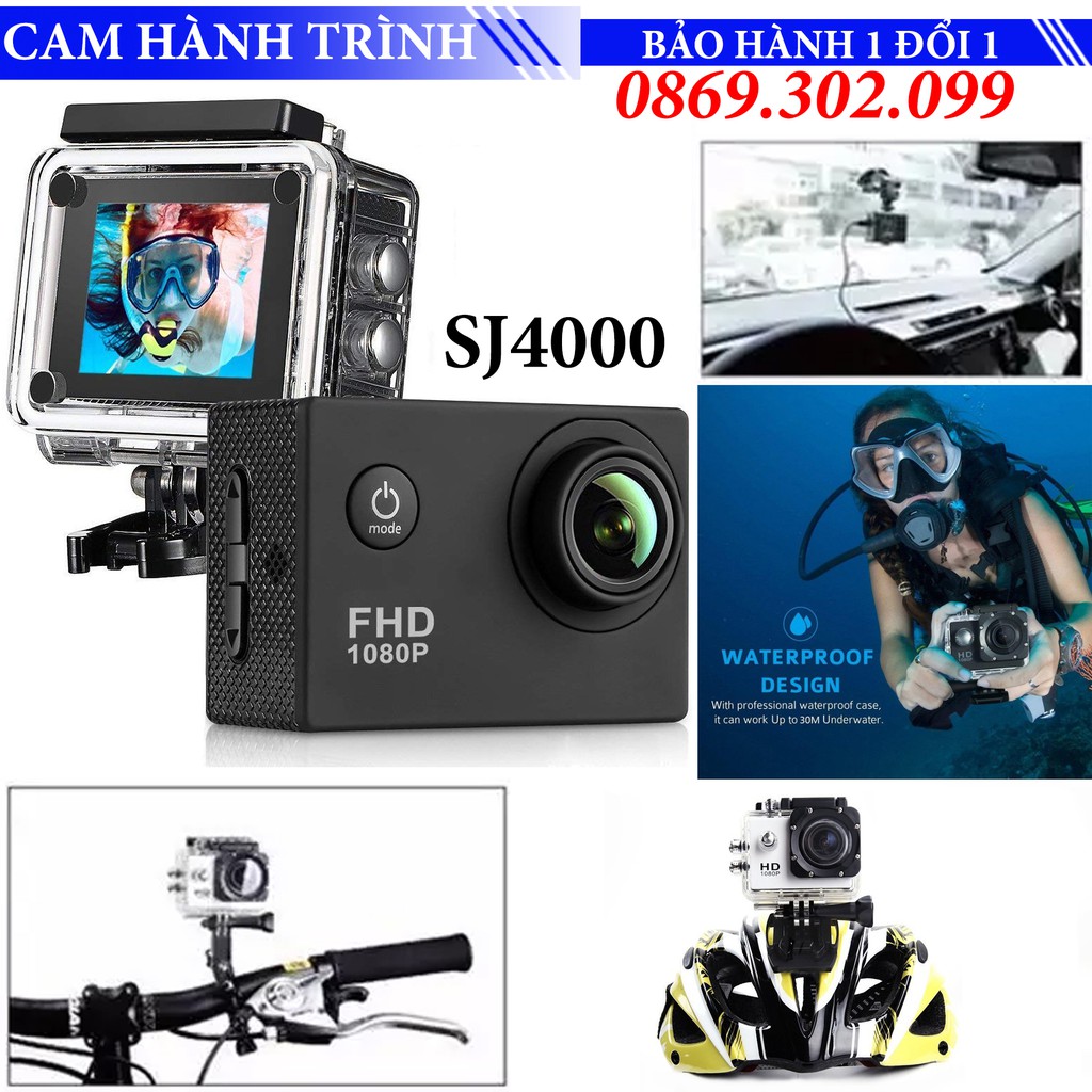 [Mã ELFLASH5 giảm 20K đơn 50K] Camera hành Trình chống nước Waterproof Sports Cam 1080 Full HD