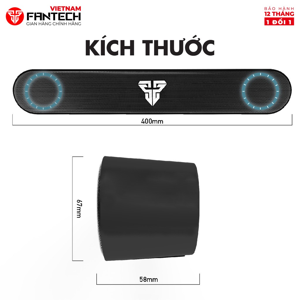 Loa Bluetooth Có Đèn LED Nháy Theo Âm Bass FANTECH BS150 Hỗ Trợ Thẻ Nhớ TF và USB -  Hàng Chính Hãng