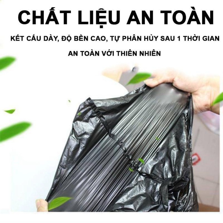 Túi bóng nilon đen đựng rác gia đình, công nghiệp tự phân hủy AL [Nhiều size] - Túi đựng rác nilon màu đen