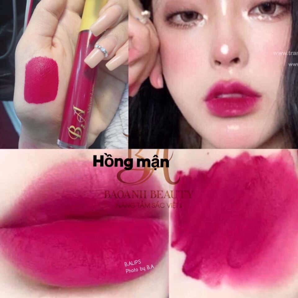 [07 Hồng Mận] Son Kem Lì Nắp Vàng Cao Cấp B.A Màu Hồng Mận | BigBuy360 - bigbuy360.vn