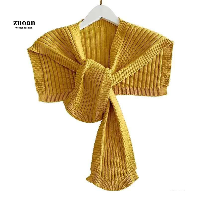 SUXI Khăn choàng dệt kim họa tiết kẻ sọc nhiều màu sắc dành cho nữ