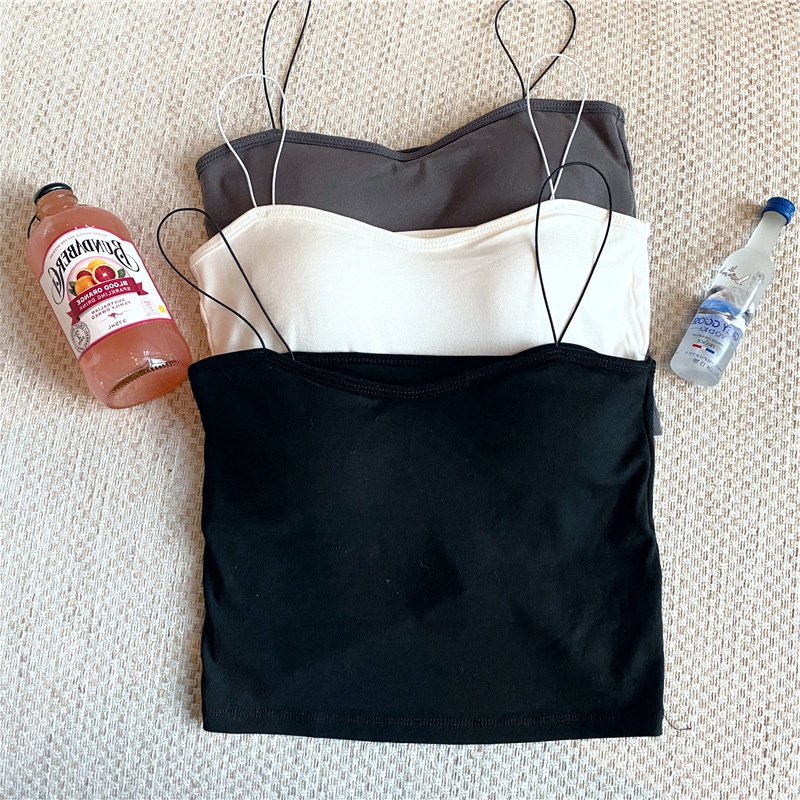 Áo bra 2 dây chất thun mềm mịn - Áo ngực không gọng dáng dài phong cách croptop quyến rủ VALICA B259