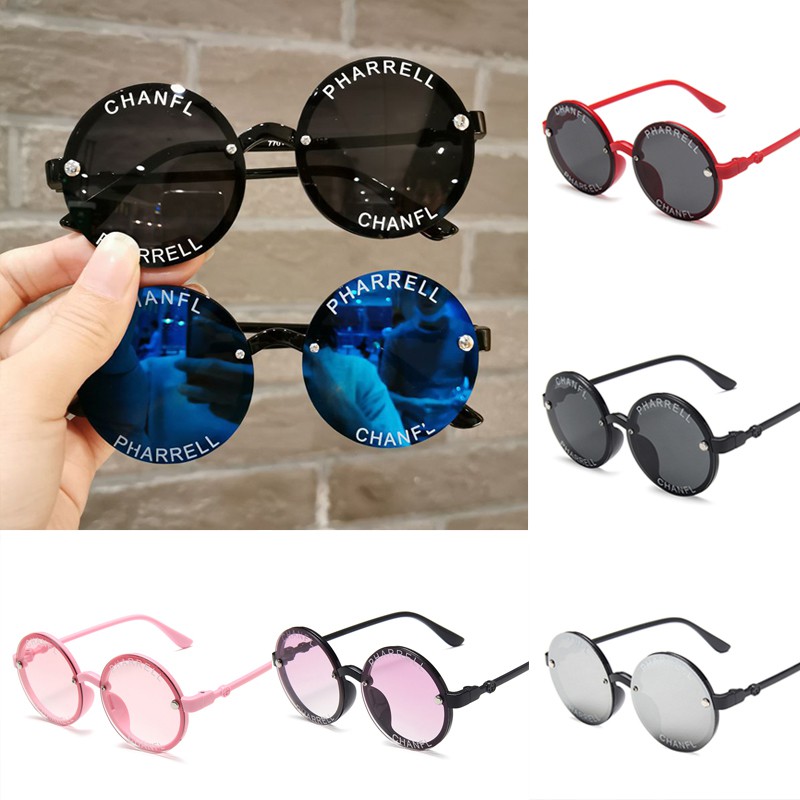 Kính Mát Phân Cực Gọng Tròn Sành Điệu Thời Trang Cho Trẻ Em