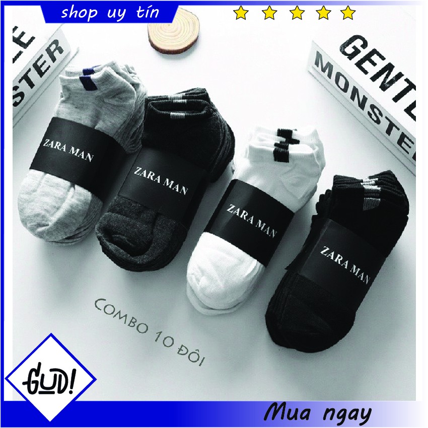 Tất Vớ Trơn Nam Nữ Cổ Ngắn Cotton, Thấm Hút Chống Hôi Chân