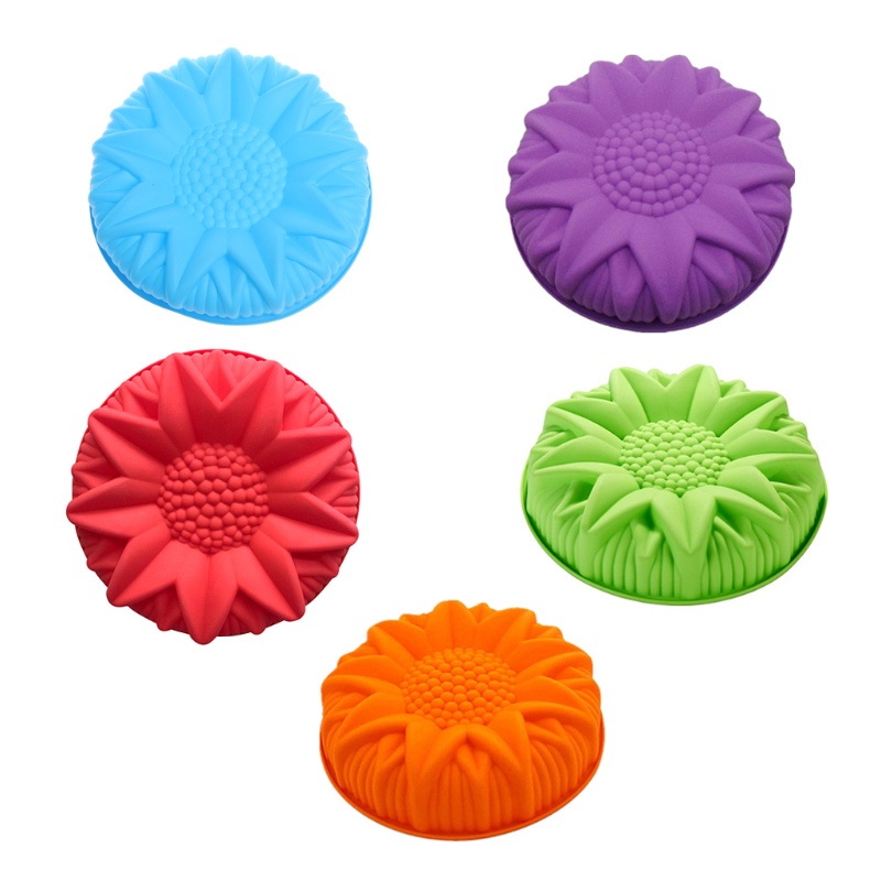 10 Khuôn Silicone Hình Hoa Hướng Dương Làm Bánh Tráng Miệng DIY