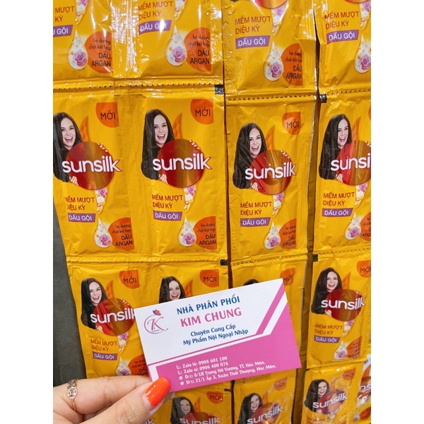 Dây 10 gói Gội Xã Sunsilk óng mượt Rạng Ngời
