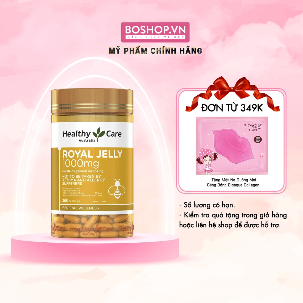 Viên Uống Sữa Ong Chúa Healthy Care Royal Jelly 1000mg 365 Viên