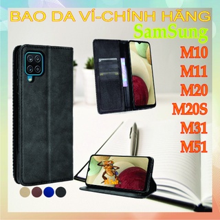 Bao da, ví đựng tiền, điện thoại samsung M10, M11, M20, M20s, M31, M51  (chính hãng).