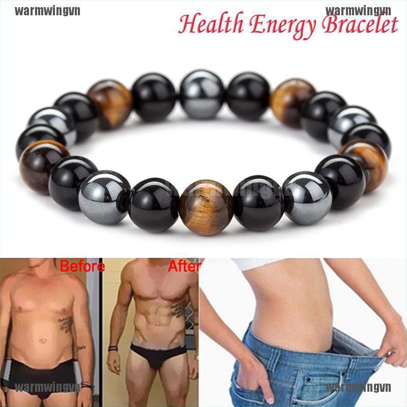 Vòng Tay Chuỗi Hạt Đá Hematite Nam Châm Chăm Sóc Sức Khỏe Cho Nam