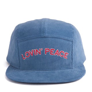 Nón lưỡi trai Snapback mũ hiphop nam nữ PREMI3R (LOPE CORDUROY LETTERING CAP BLUE_FECA21) phong cách Hàn Quốc
