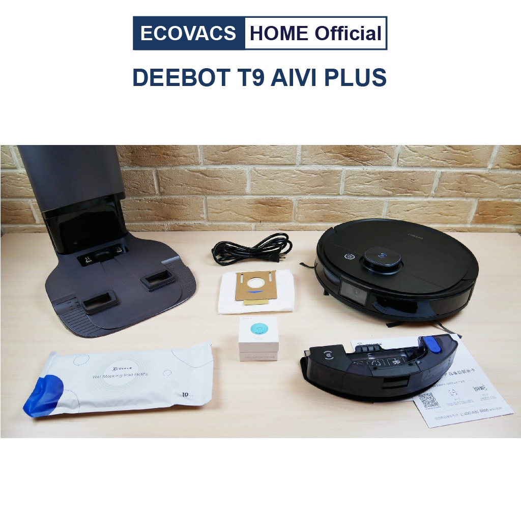 ✅ Robot Hút Bụi Lau Nhà Ecovacs DEEBOT T9 AIVI PLUS - Robot Thông Minh Có Thùng Rác Tự Động, Mới Nhất 2021