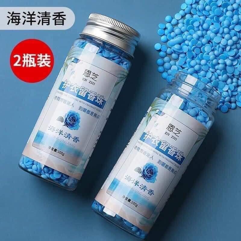Hộp 500 viên xả thơm quần áo nội địa làm mềm vải