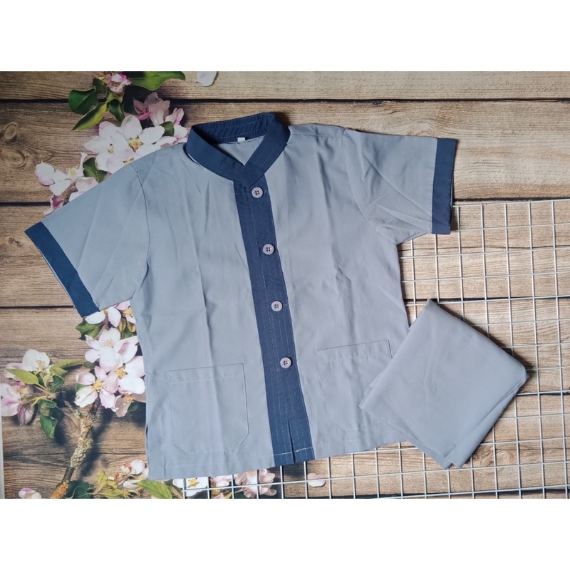 Đồ lam đi chùa lãnh tụ phối , thời trang trẻ em, đồ bộ bé trai