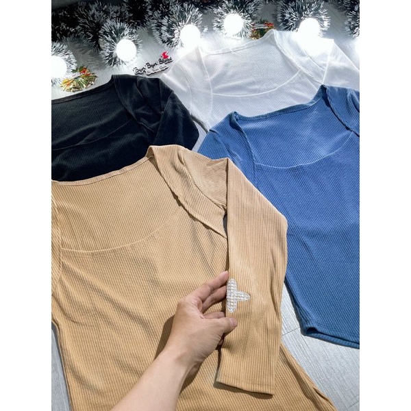 ÁO VẠT CHÉO CỔ VUÔNG XINH LUNG LINH