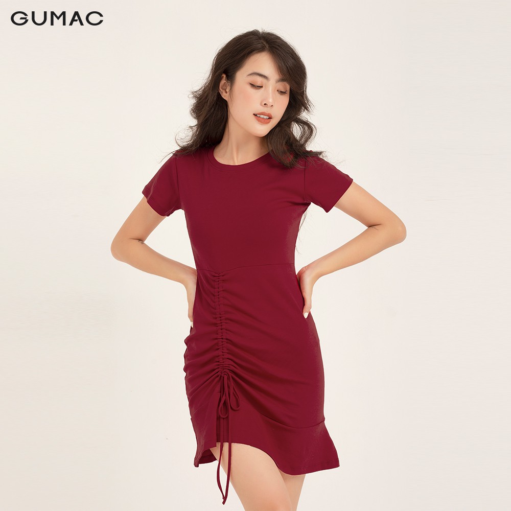 Đầm body nữ GUMAC mới, borip rút tùng màu đen đủ size sexy DB142 | BigBuy360 - bigbuy360.vn