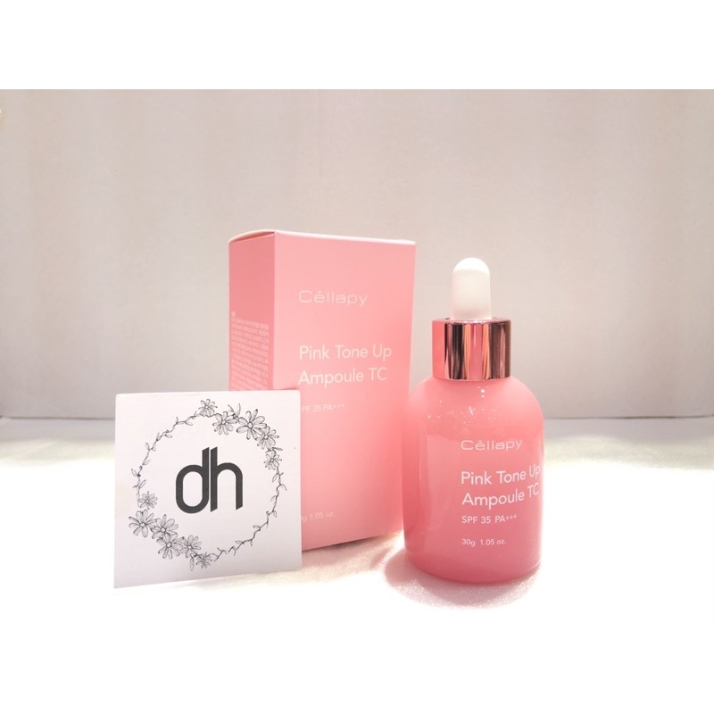 SERUM DƯỠNG TRẮNG CĂNG BÓNG NÂNG TONE DA CELLAPY PINK TONE UP AMPOULE