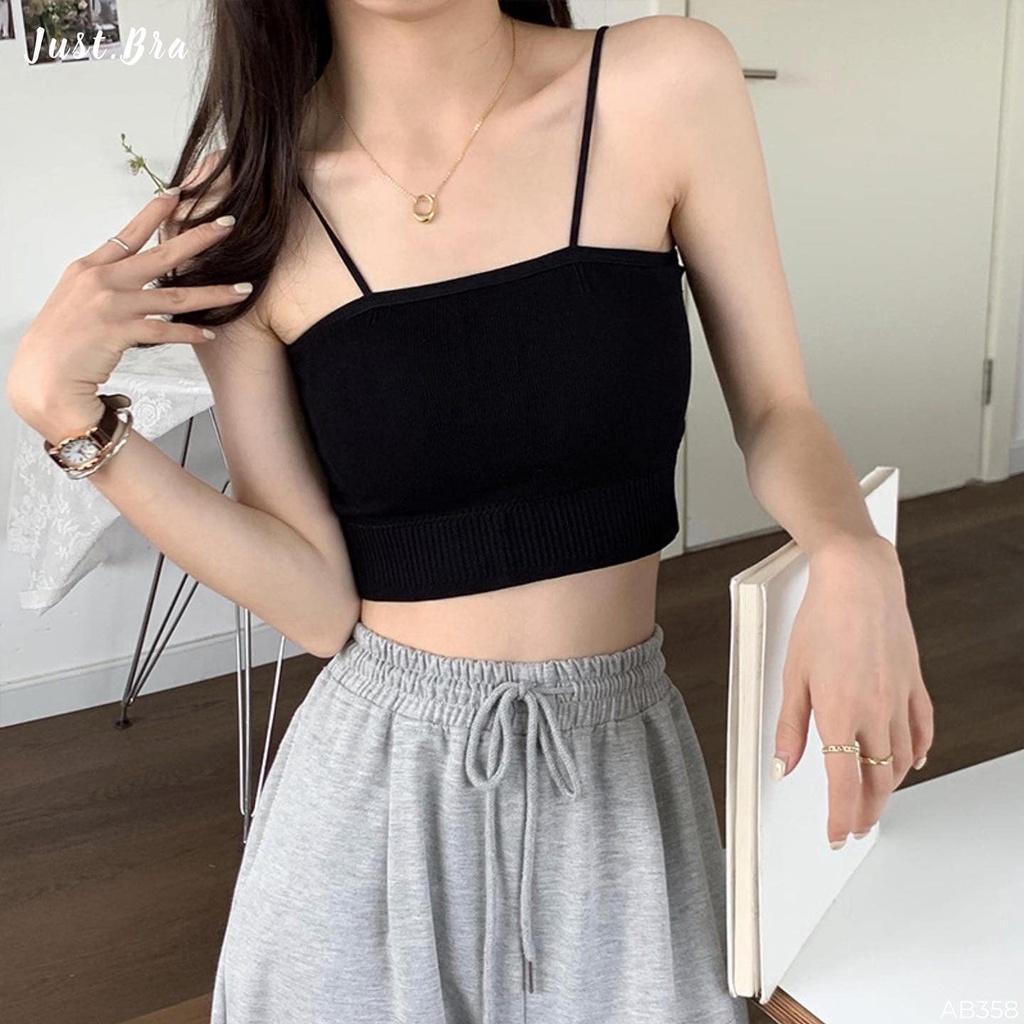 Áo lót quây Just Bra chất liệu thun gân thoáng mát, thiết kế mút liền chống xô lệch AB358