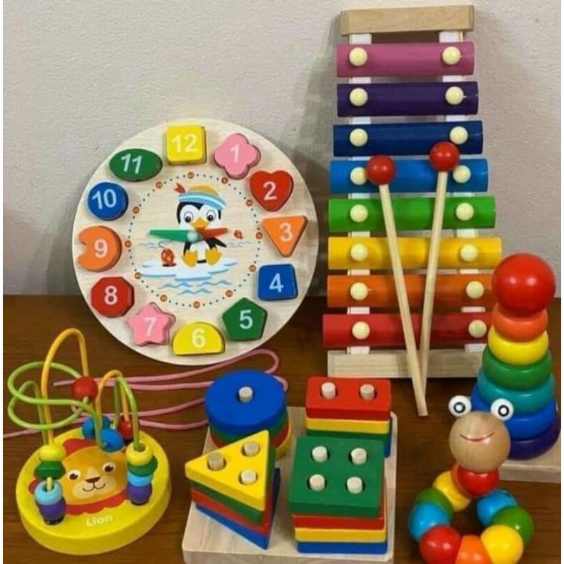 Đồ chơi giáo dục bằng gỗ - Set 6 món