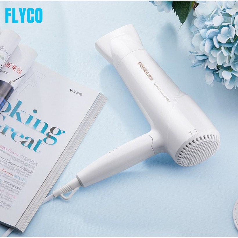 Máy Sấy Tóc Flyco Poree PH1613 Bảo Vệ Quá Nhiệt 2 Chiều Nóng Lạnh I Sấy Anion Chống Khô Xơ Chính hãng