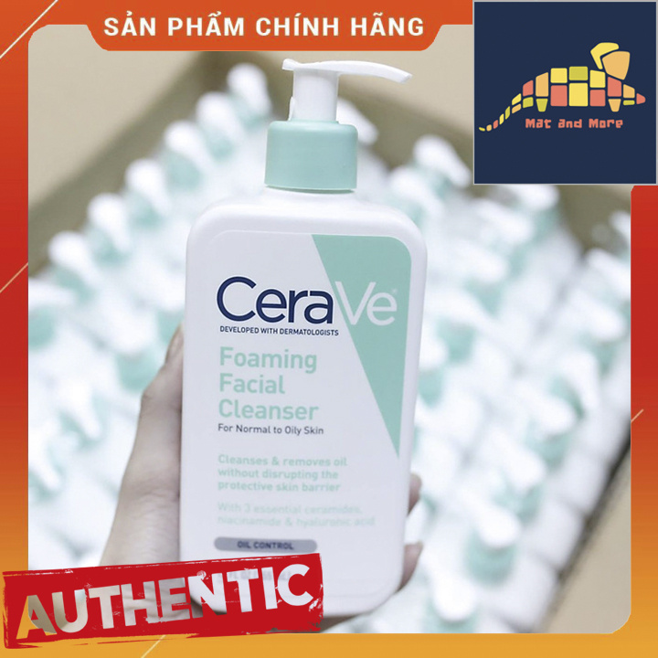 BẢN MỸ Sữa rửa mặt cho da dầu Cerave Foaming Facial Cleanser 355ml