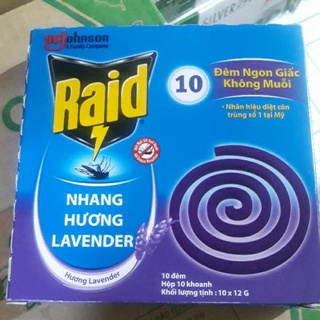 Hộp nhang muỗi Raid 10 khoanh