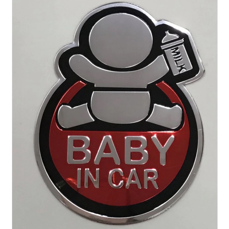 Tem Nhôm Chữ Baby In Car Dán Xe Ô Tô Tiện Lợi