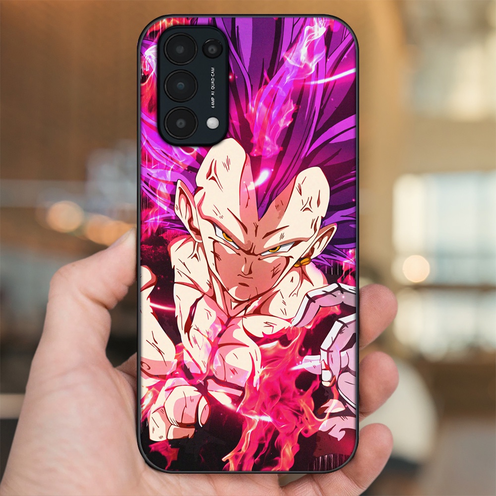 Ốp lưng Oppo Reno 5 viền đen in hình Vegeta Dragon Ball