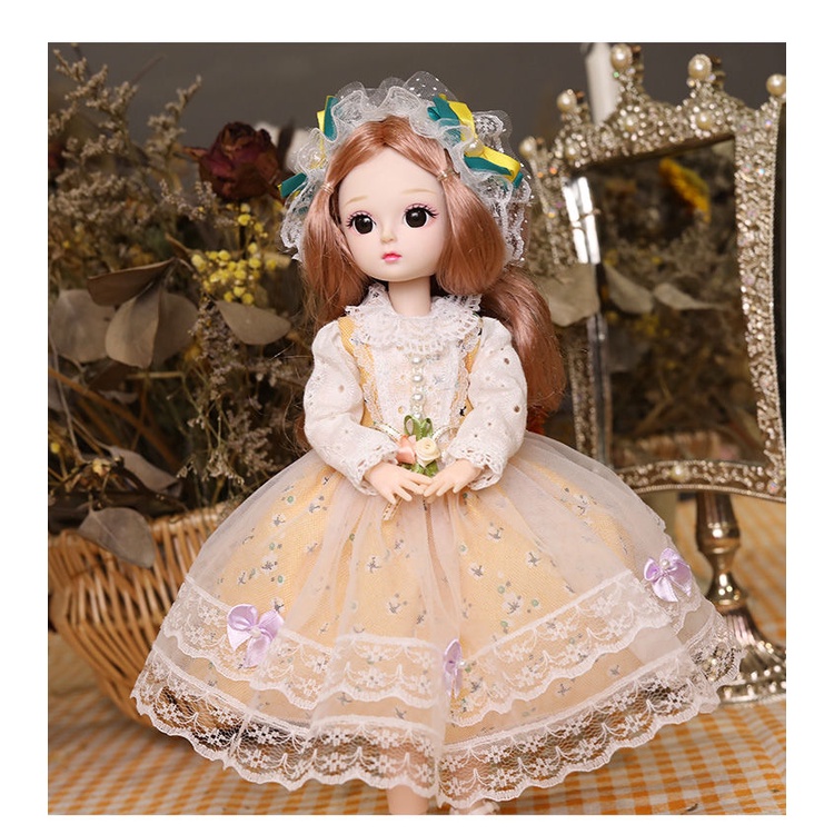 Búp bê barbie 30cm mặc đầm cưới dễ thương làm quà sinh nhật cho bé gái