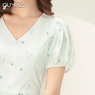 Đầm cổ V buột eo GUMAC DA914