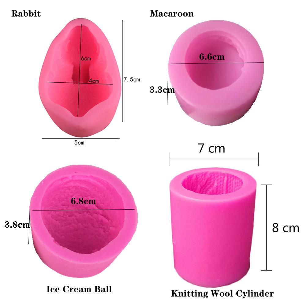 Khuôn Silicone Tạo Hình Làm Nến / Xà Phòng Hình Quả Bóng Len 3D DIY