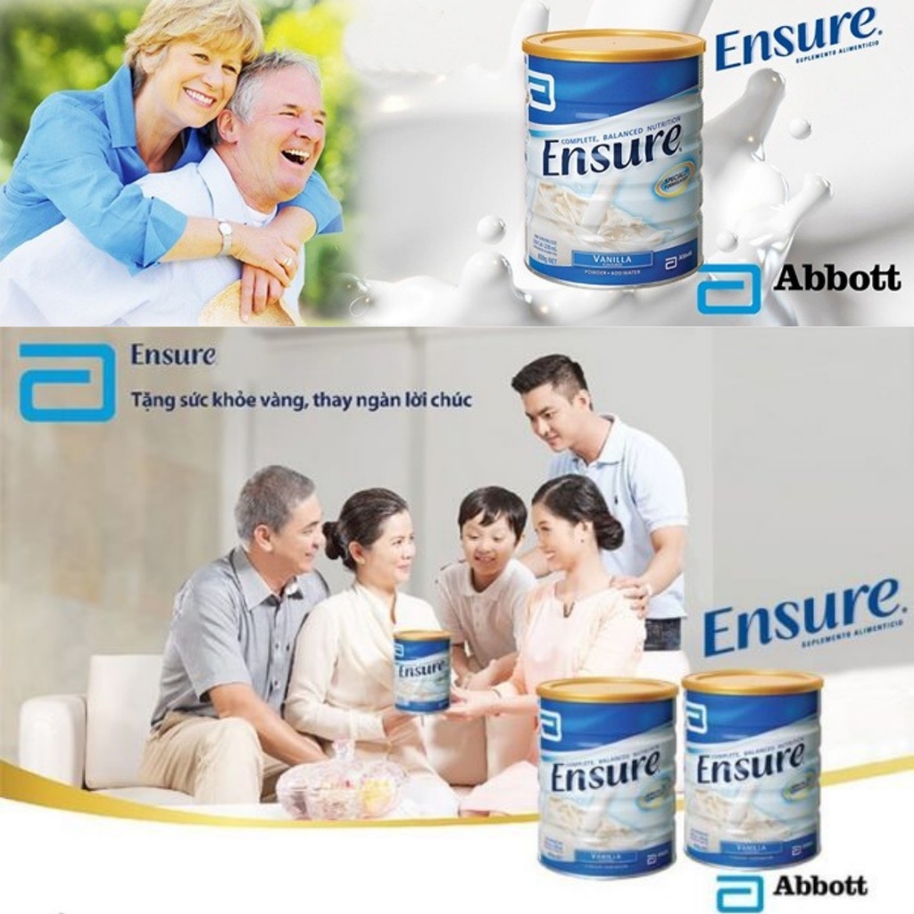 Sữa Ensure Abbott Hương Vanila 850g Của Úc Cung Cấp Dinh Dưỡng Chất Lượng, Bảo Vệ Sức Khỏe Toàn Diện