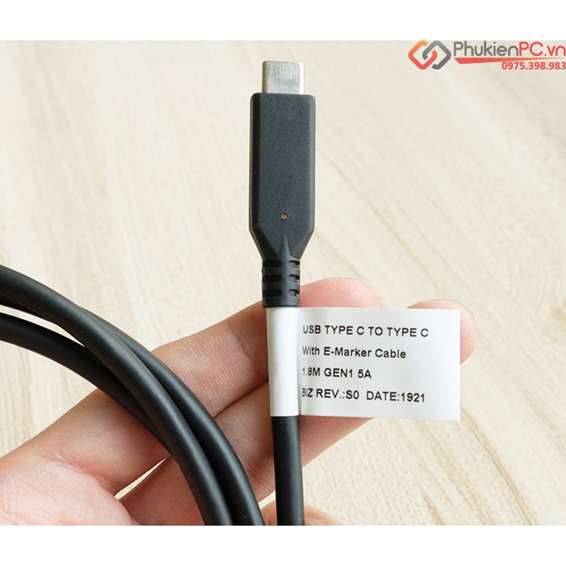 Cáp Type C sang Type C 1.8M hỗ trợ 4K60hz sạc PD 100W Macbook Air Pro, DELL XPS ra màn hình 4K 2K