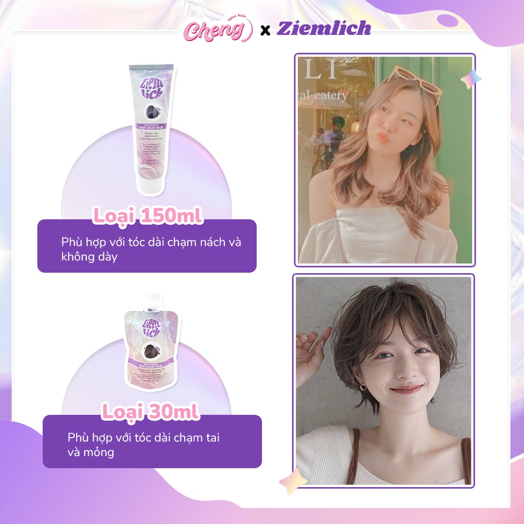 Thuốc Nhuộm Hấp Màu Phục Hồi Ziemlich - Thuốc Nhuộm Tóc Semi-permanent Cho Tóc Tẩy | Chenglovehair, Chenglovehairs