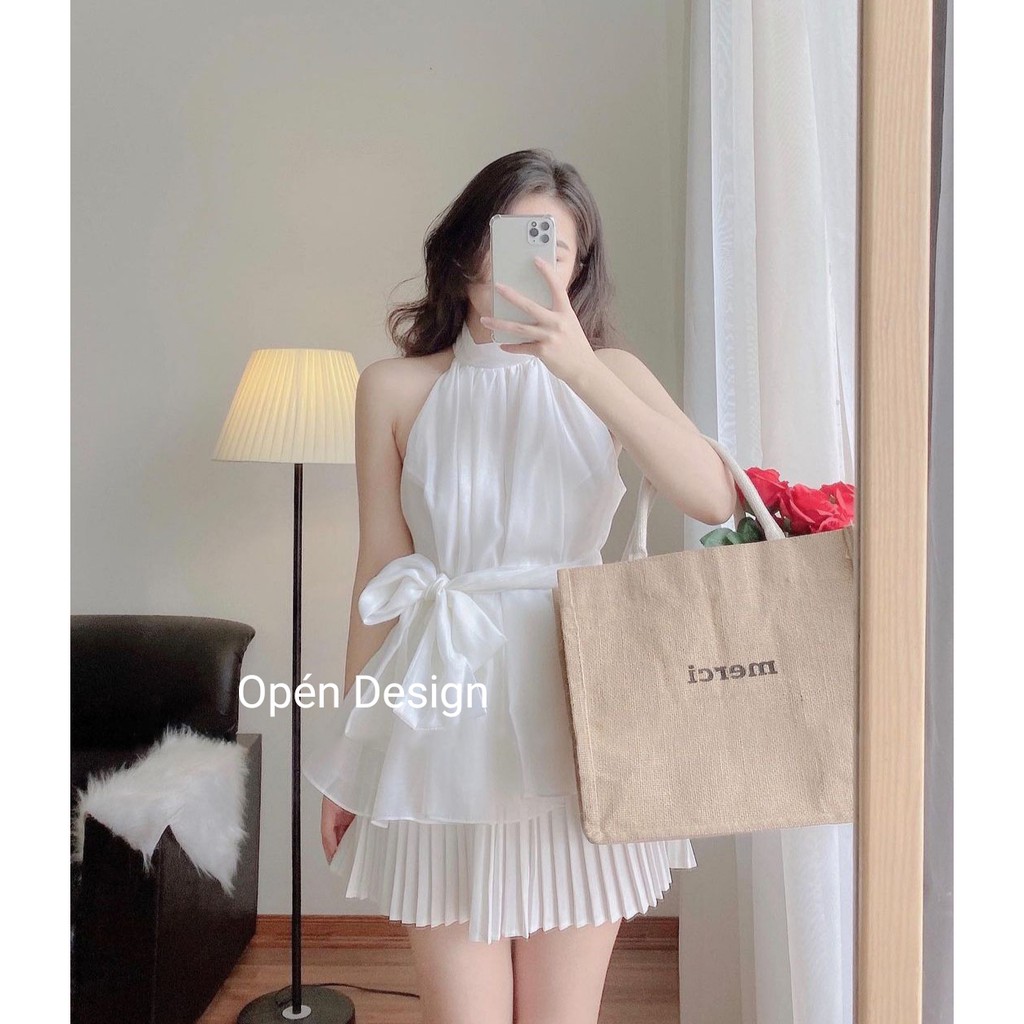 💓 ÁO YẾM TƠ MỸ THIẾT KẾ CAO CẤP 💓FREESHIP 💓YẾM CHẤT LIỆU TƠ ÓNG MỸ CÓ DÂY CỘT NƠ | BigBuy360 - bigbuy360.vn