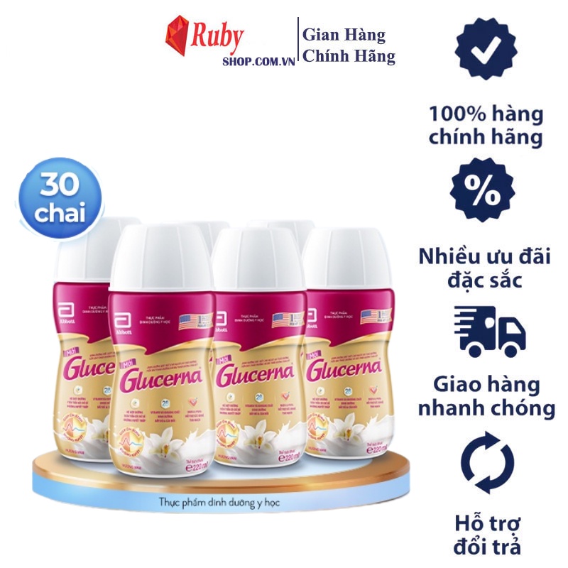 Lốc 6 chai sữa nước Glucerna 220ml