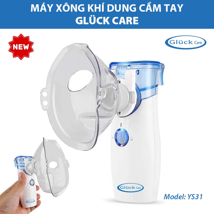 Máy xông khí dung cầm tay Gluck Care YS31 bảo hành 24 tháng - MESH Nabulizer - Thương hiệu Đức