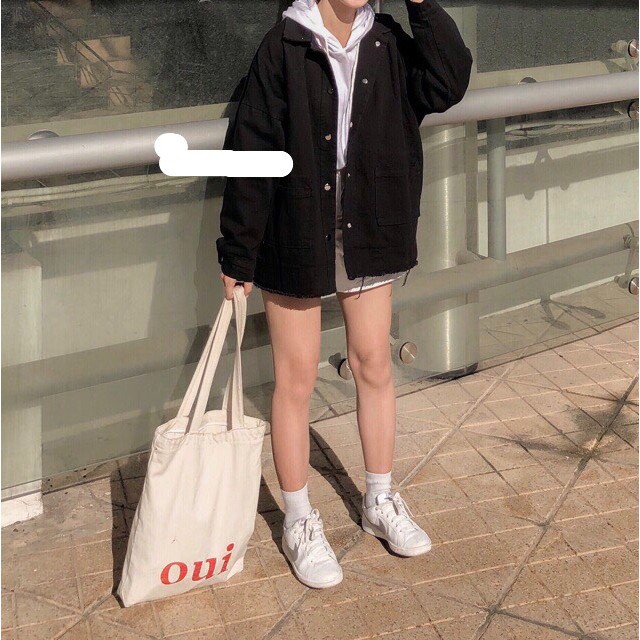 201080 Áo khoác bò Cam Đất ulzzang - freesize