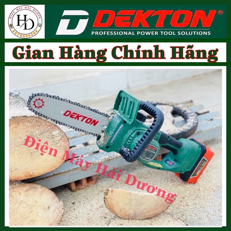 Cưa xích dùng pin DEKTON M21 - CS08BL Pin 21V. Lam dài 20cm.Bảo Hành 12 Tháng